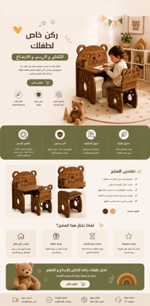 ركن مكتبي خاص بطفلك — تفاصيل 1